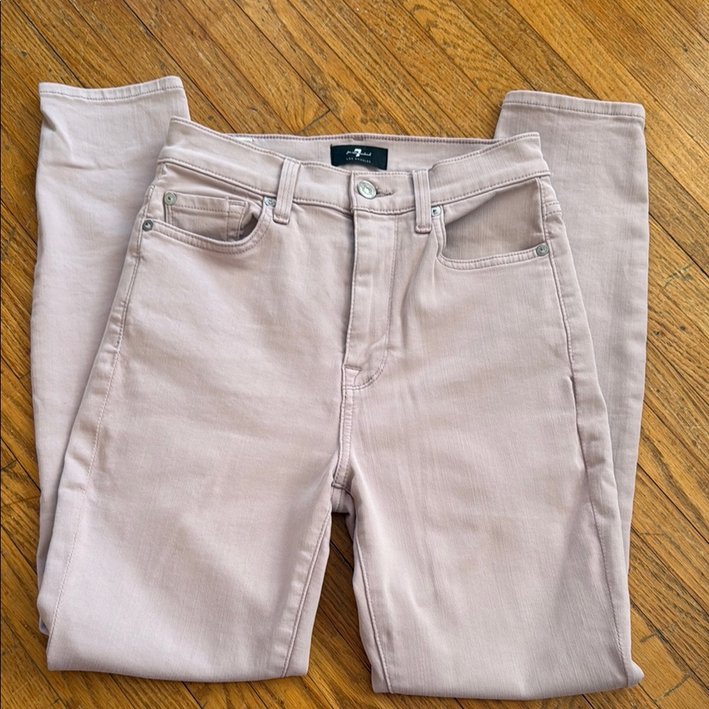 7 For All Mankind size 25 
Women's Jeans Light Pink
The High Waist Ankle Skinny